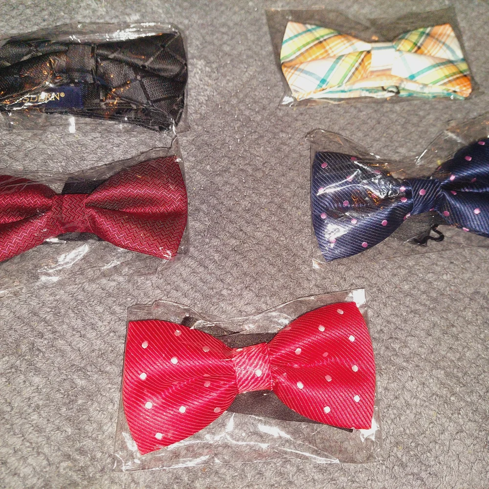 Young Boy Bow Tie - Lot of 5 pieces. Set of Colorful Bow Ties